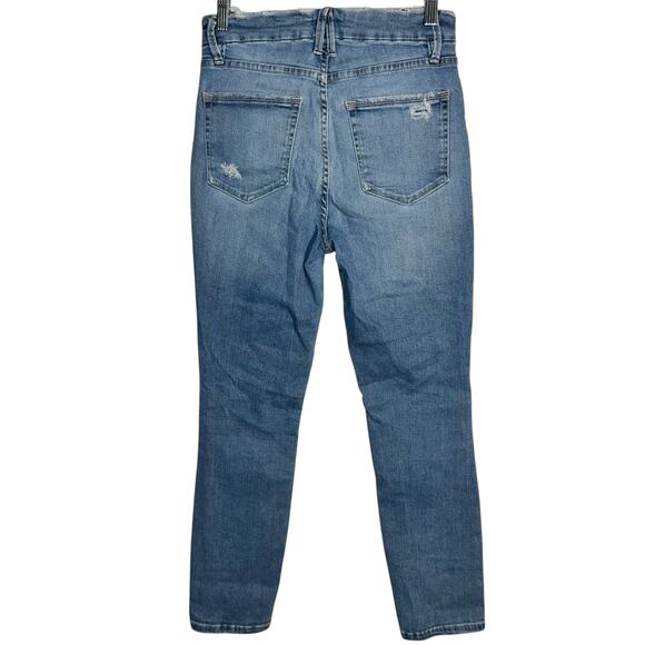 Good American Good Legs Distressed Skinny Jeans – Blue Wash, Size 6/28 - Picture 3 of 8